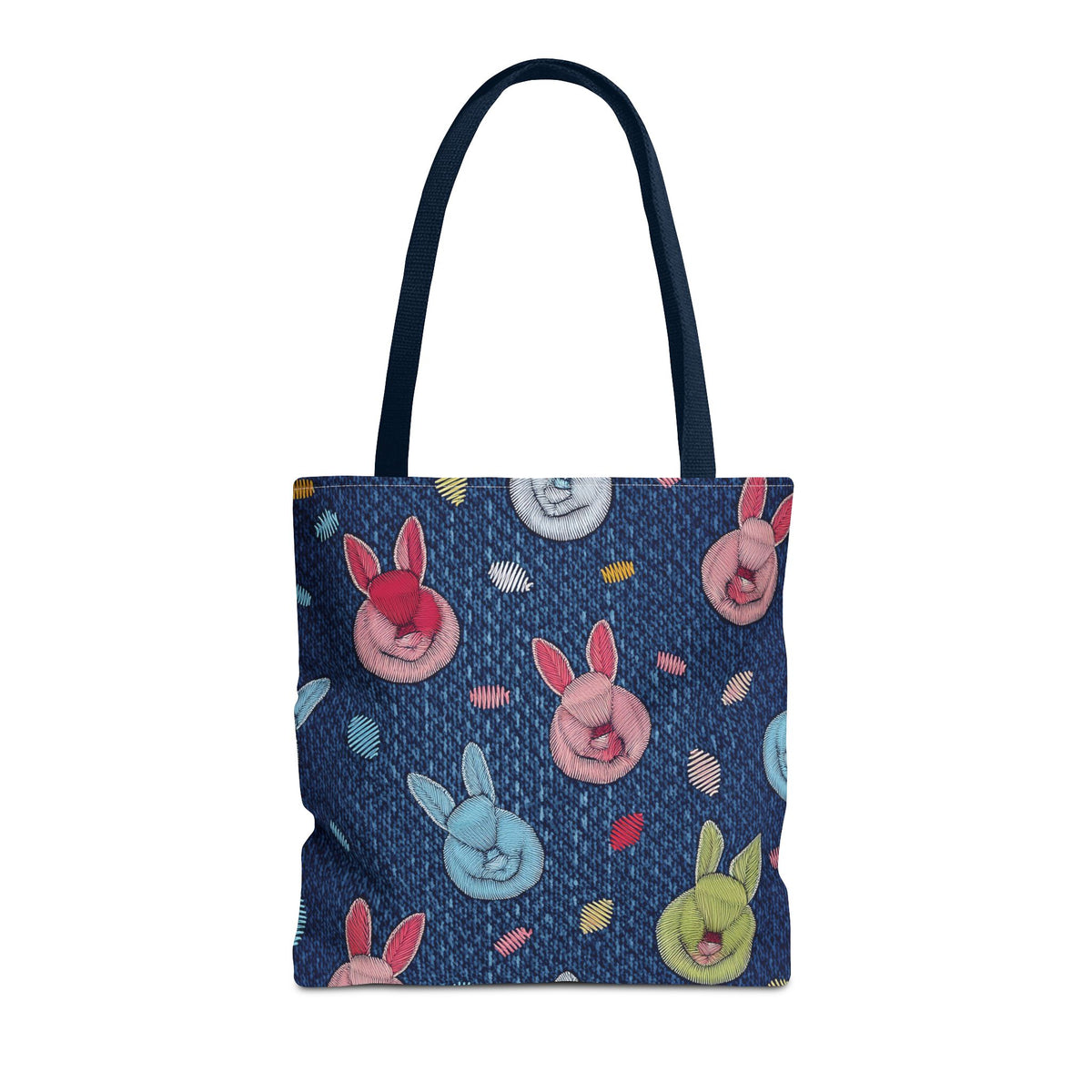 Denim Fabric Imitation Print Unisex Canvas Bag Poly Spun 3 Sizes Tote Bag 192-4