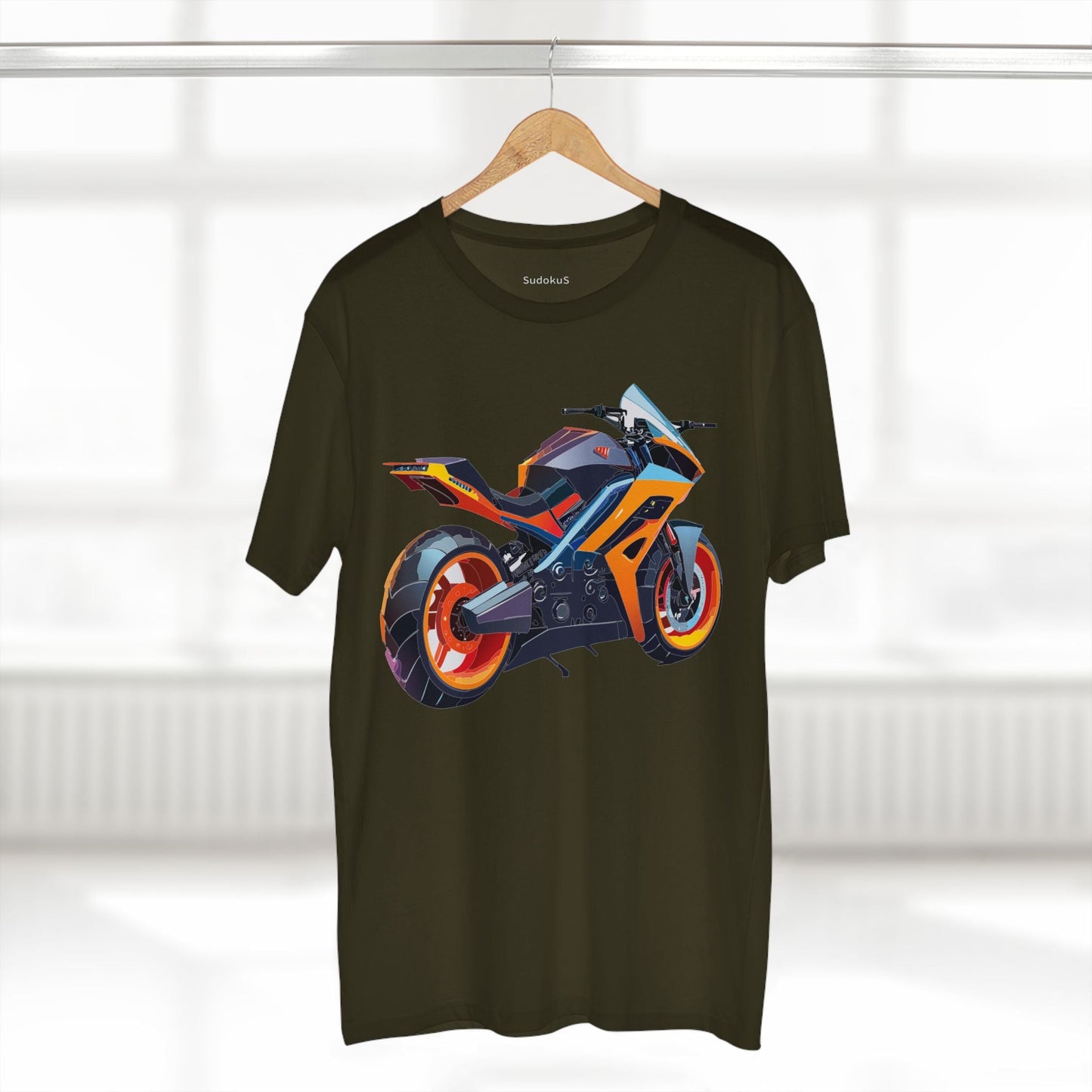 Moto Bike Graphic Unisex 100 Cotton Staple Tee 30