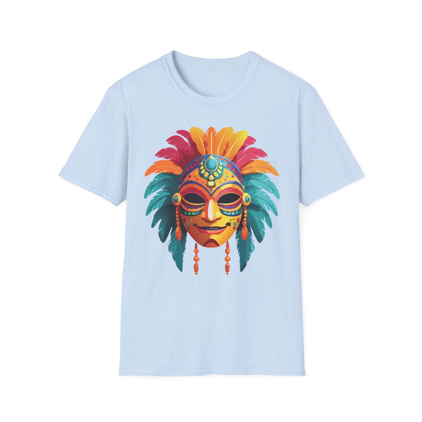 Mask Tee Shirt Unisex Softstyle Gildan 64000 100 Percent Ring Spun Cotton Masquerade Tee