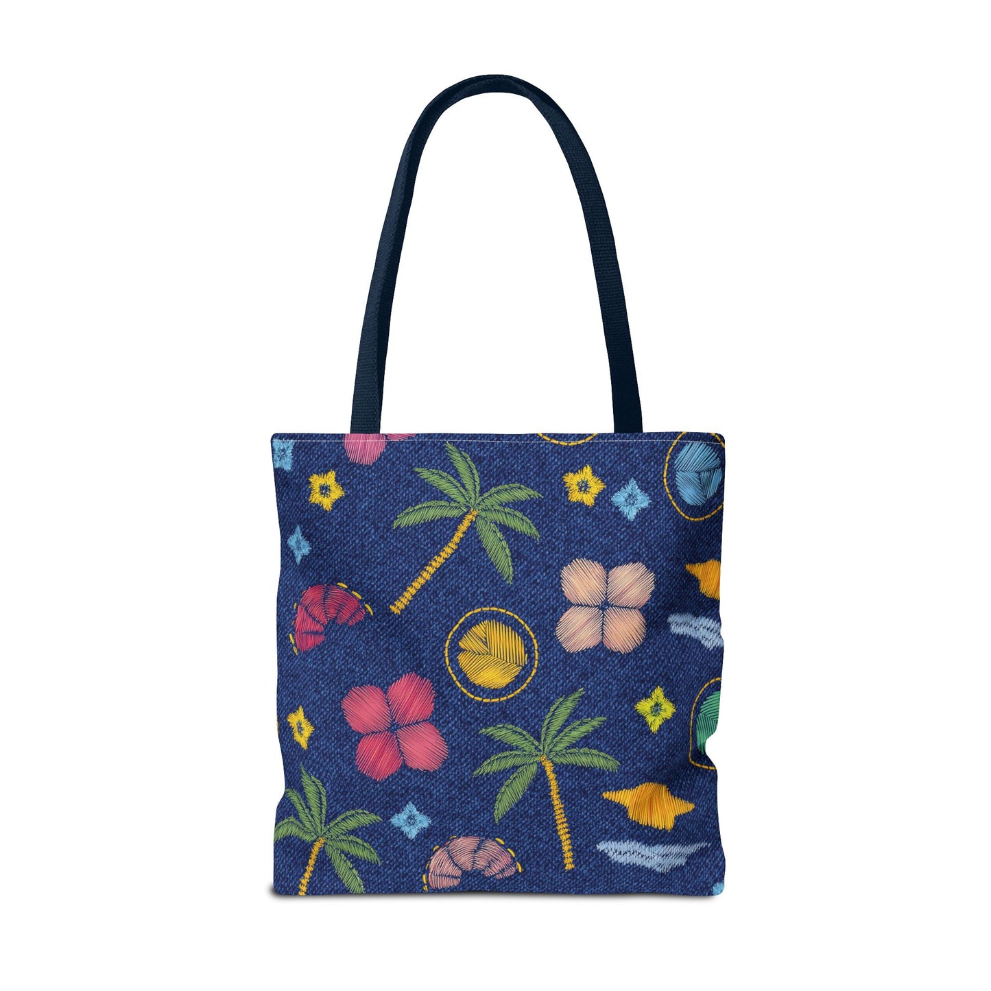Denim Fabric Imitation Print Unisex Canvas Bag Poly Spun 3 Sizes Tote Bag 182-7