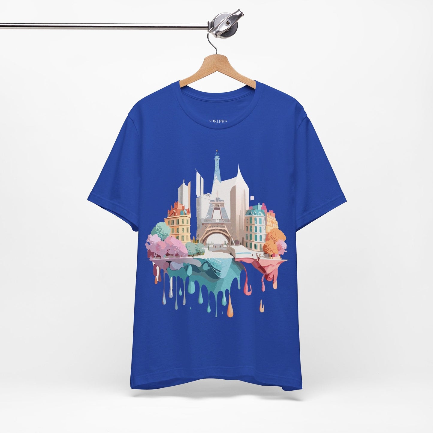 Paris Tourist Graphic Tee Unisex Jersey Short Sleeve by Art Design Vintage Inspired