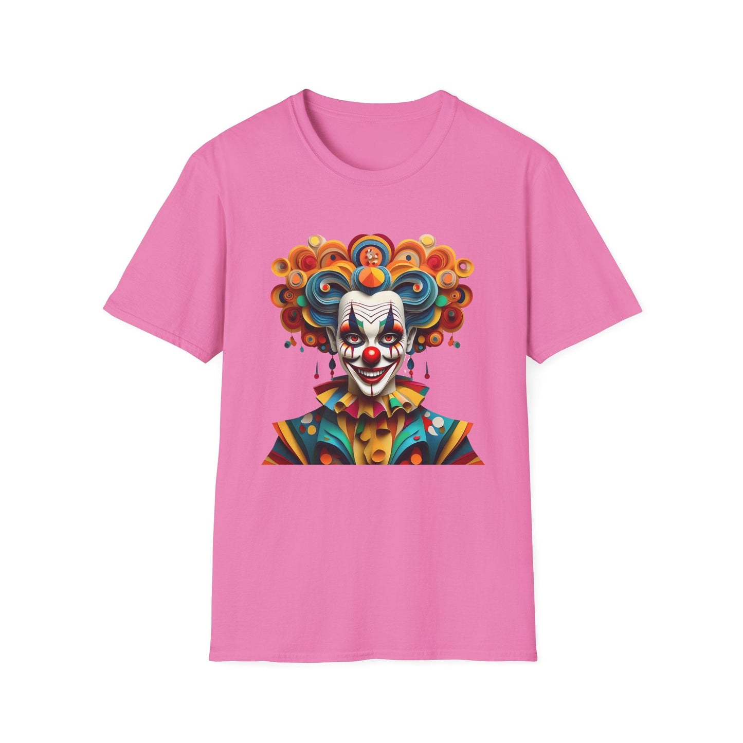 Unisex Clown T Shirt Funny Man Circus Shirt Softstyle Gildan 64000 Short Sleeve Tee