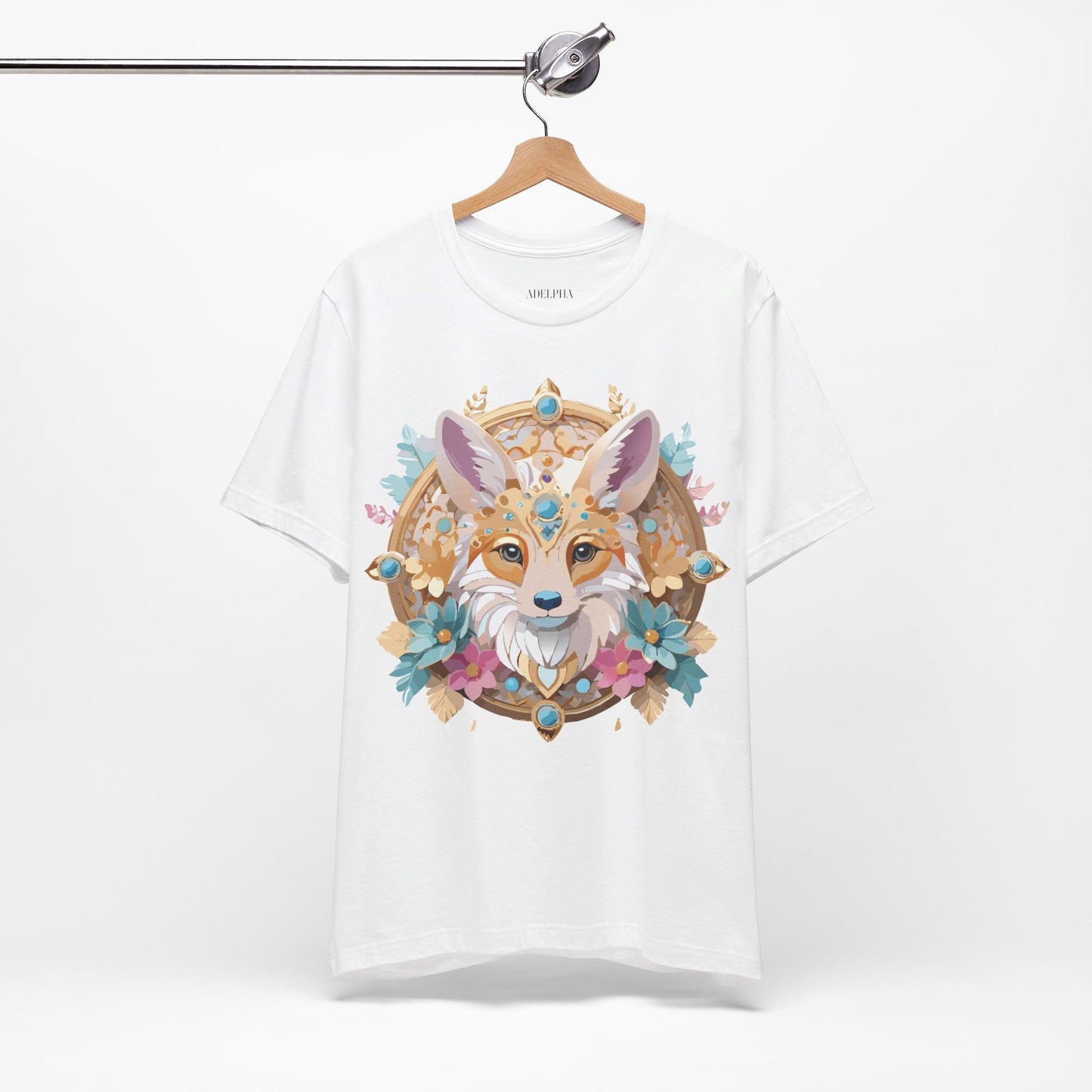 Adelpha Medallion Graphic Tee Unisex Short Sleeve Vintage Inspired Art Design Shirt