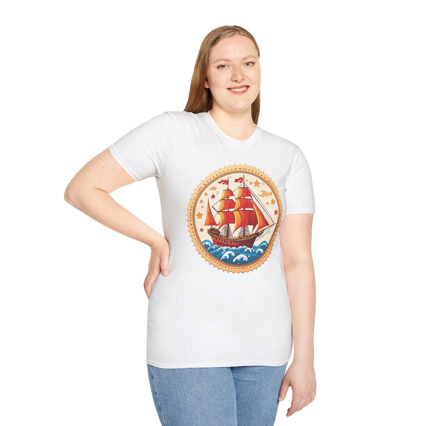 Ship T Shirts Frigate Vessel Tee Shirt Unisex Short Sleeve Gildan Softstyle 100 Percent Cotton
