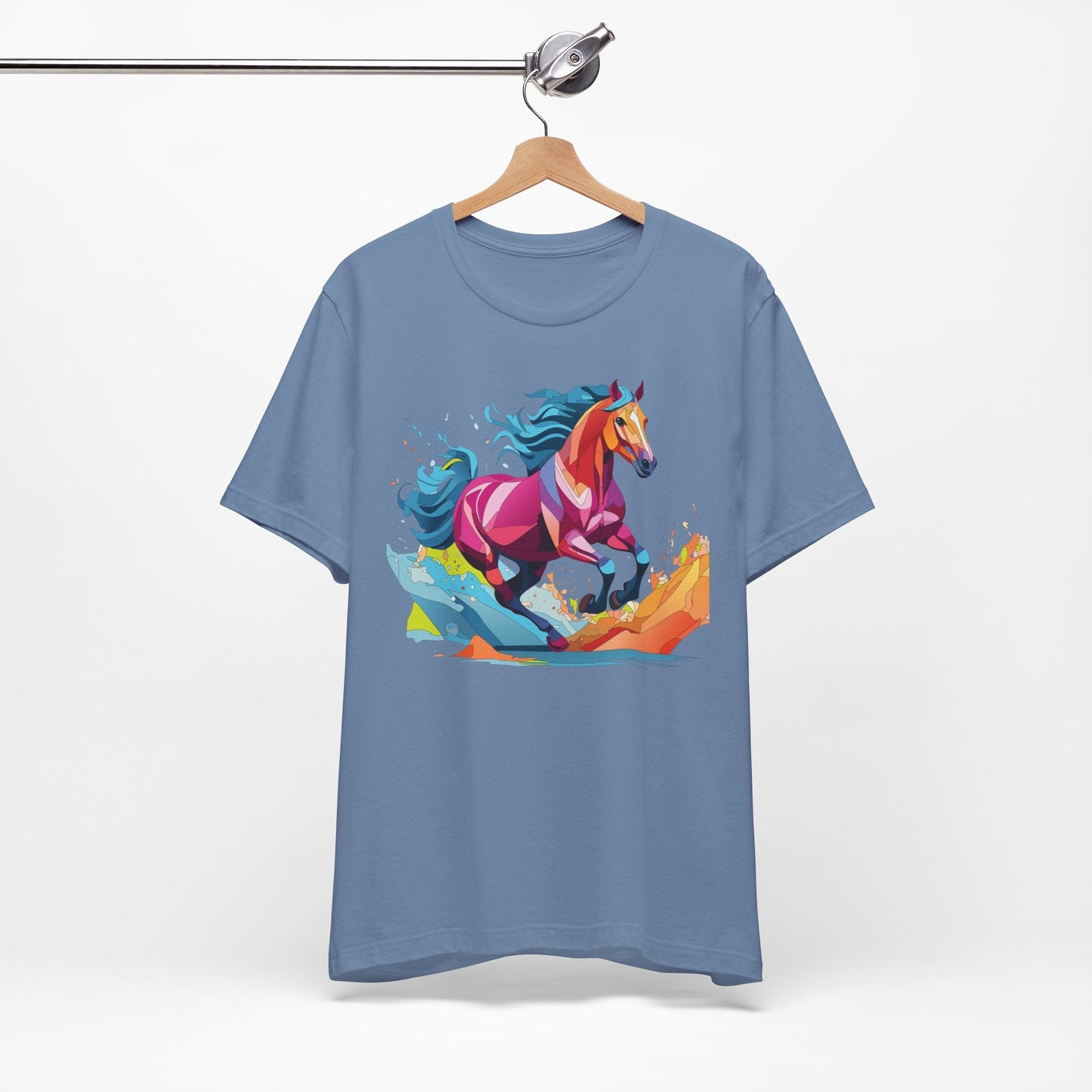Unisex Animal Tee Shirt With Wild Animals Art Design Short Sleeve Casual Wear Everyday