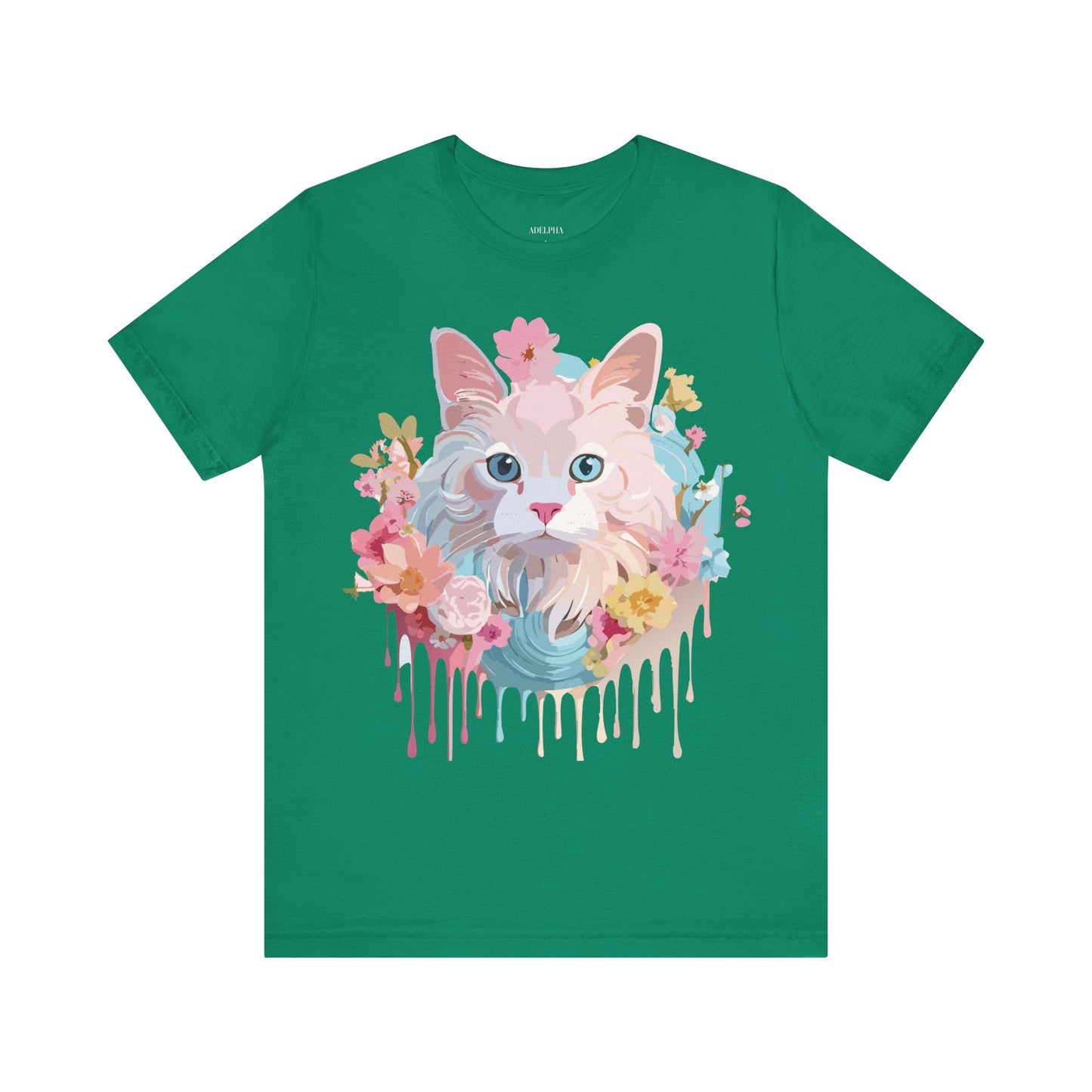 Cat Graphic Tee Unisex Shirt With Cat Art By Adelpha Vintage Inspired