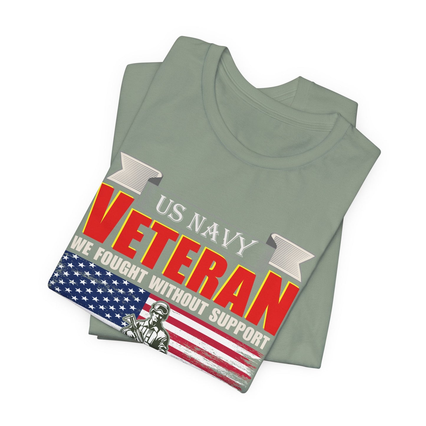 Army Veteran Patriotic Graphic Design Unisex Cotton T-Shirt v42