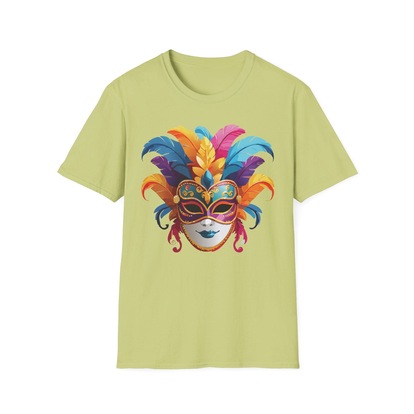 Mask Graphic Unisex Cotton Masquerade Design Artwork Tee 8
