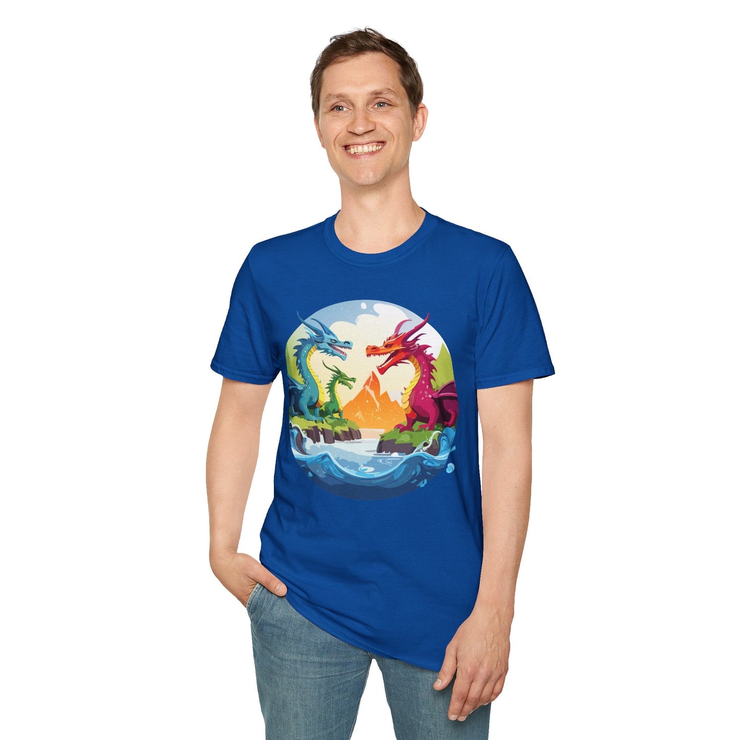 Dragon T Shirt Unisex Dragon Tee 100 Percent Ring Spun Cotton Softstyle Comfort Fit