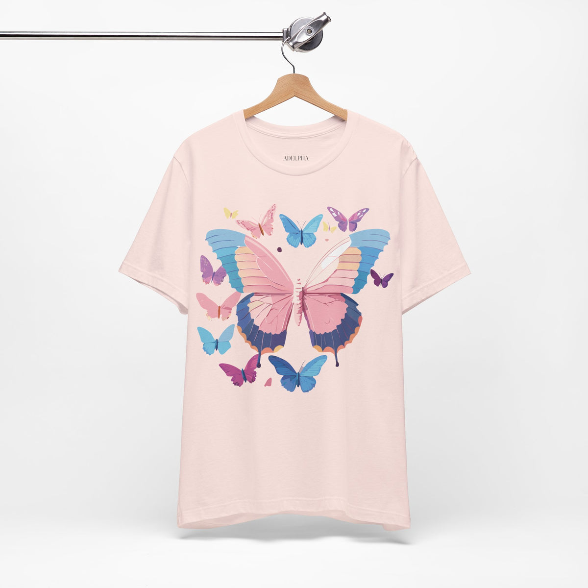 Butterfly Graphic Unisex Cotton Bella+Canvas Tee with Art Design n19