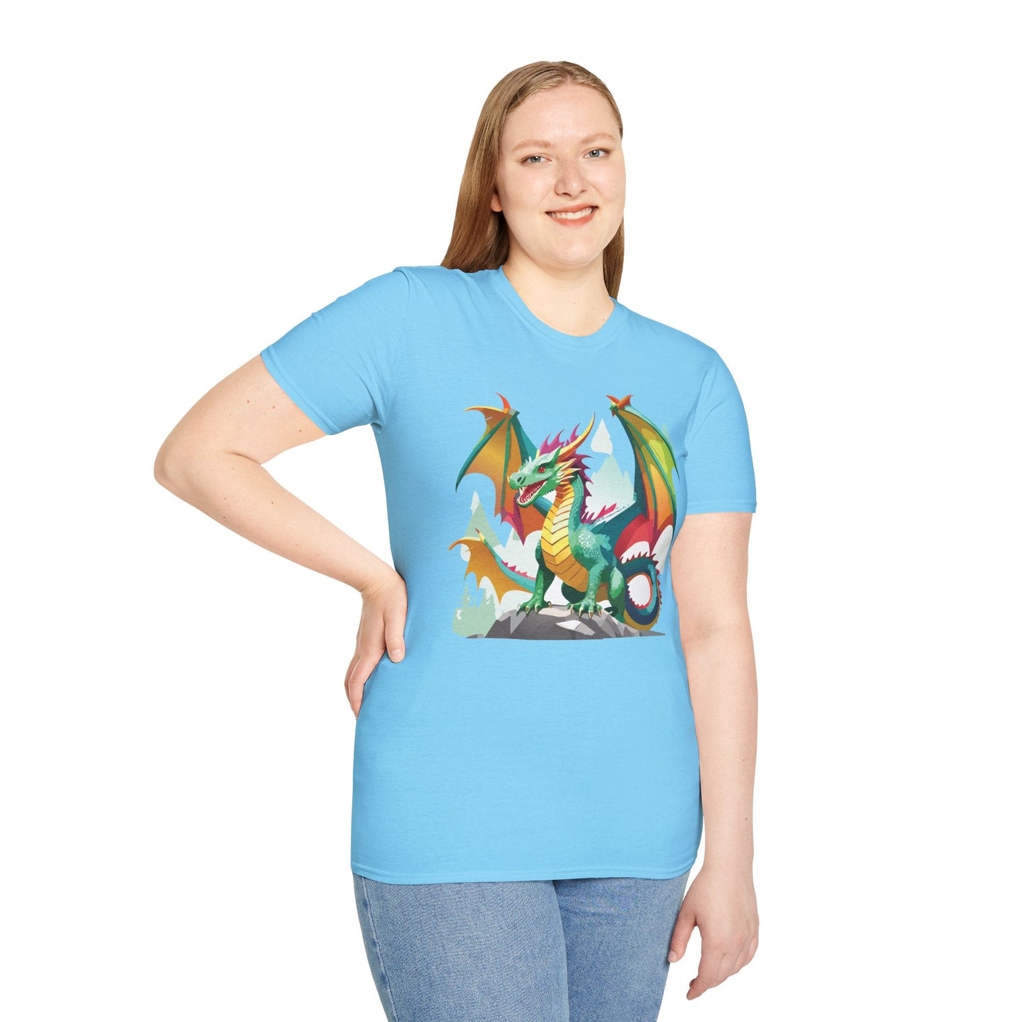 Dragon Graphic T Shirt for Men and Women Unisex Animal Design Softstyle Cotton Tee Premium Quality