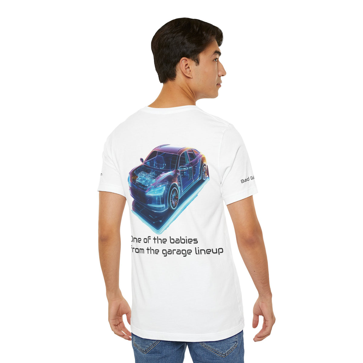 Car Graphic Unisex Cotton Bella+Canvas Tee with Art Design b16