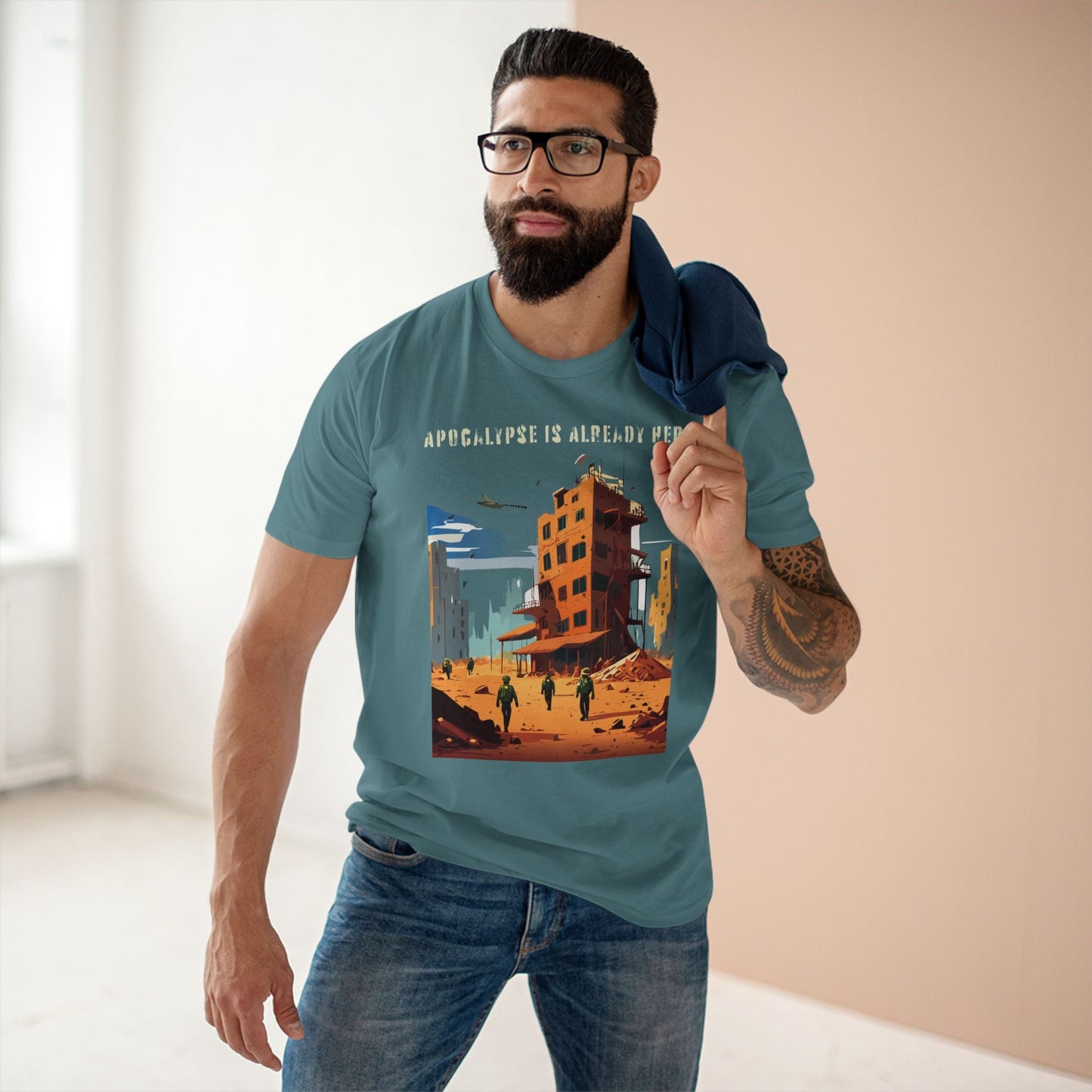 Cataclysm Doomsday Shirt Unisex Premium Cotton Tee With Original Art By Retro2Nova
