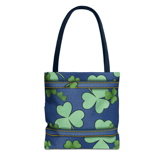 St. Patrick's Day DENIM PRINT CANVAS BAG HIGH-QUALITY 100% SPUN POLY BAG-203-11