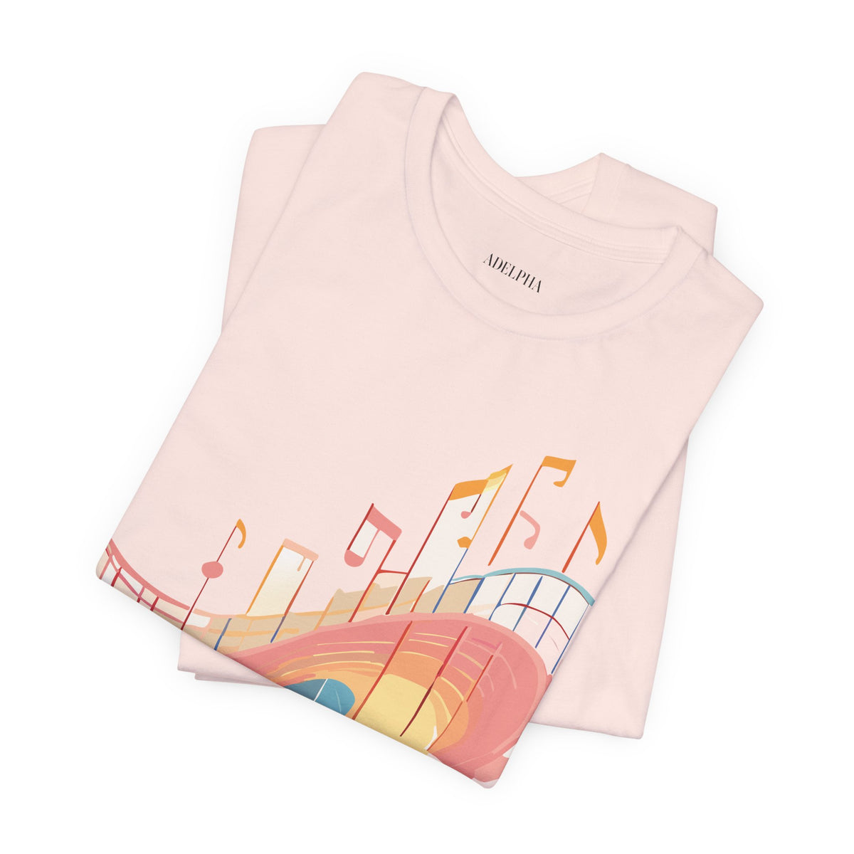 Music Graphic Unisex Cotton Bella+Canvas Tee with Art Design m118