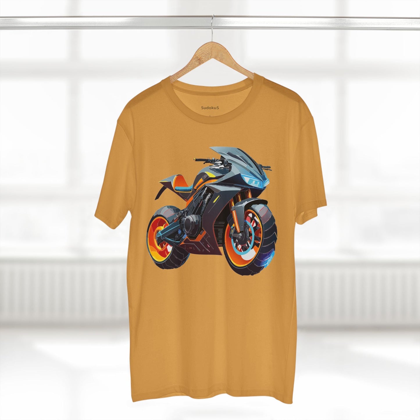 Moto Bike Graphic Unisex 100 Cotton Staple Tee 31