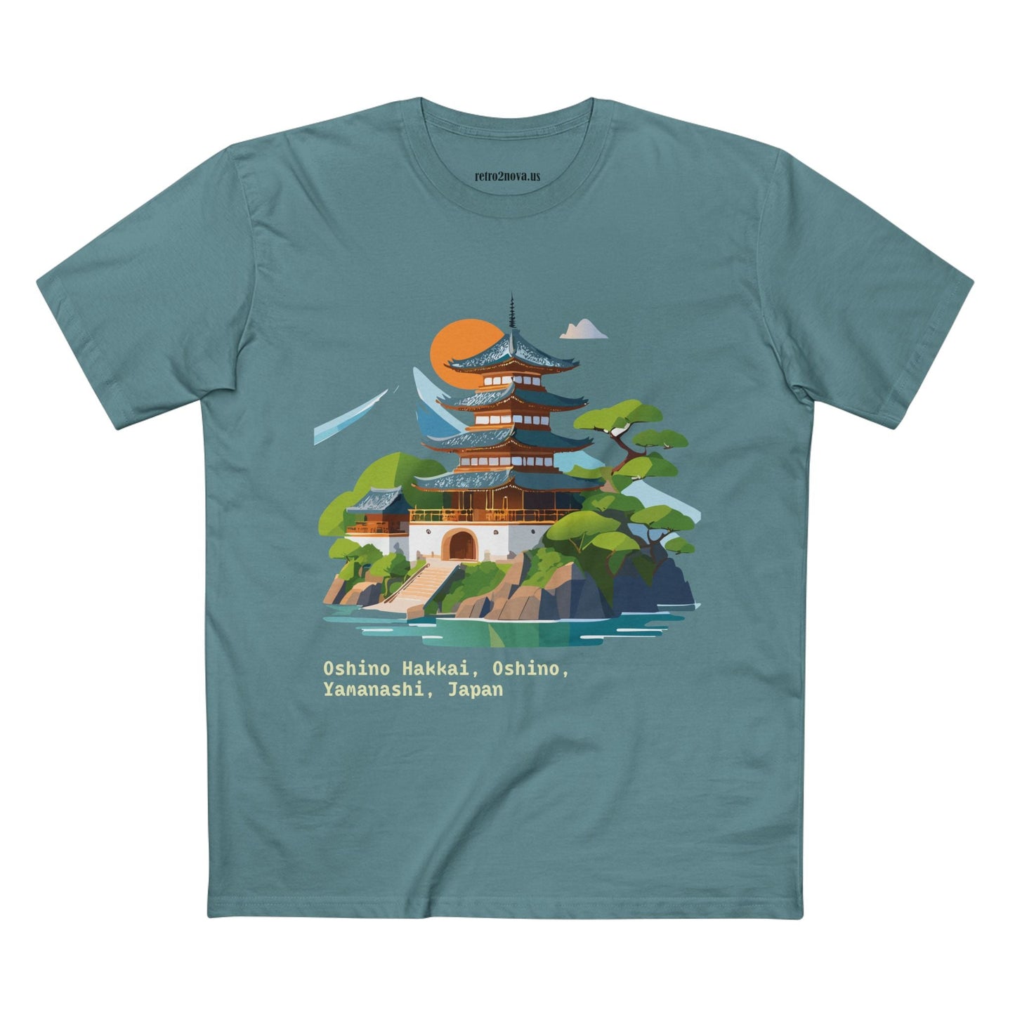Japan Travel Shirt Unisex Cotton Tee With Original Art Design From Retro2Nova Collection