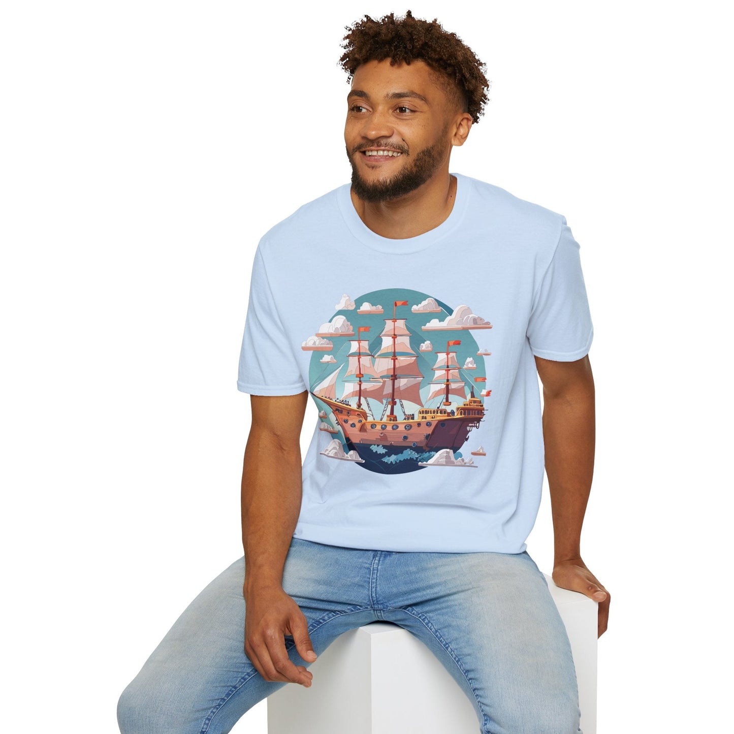 Unisex Ship Frigate Vessel T Shirt Softstyle 64000 Cotton Tee Ultimate Everyday Comfort