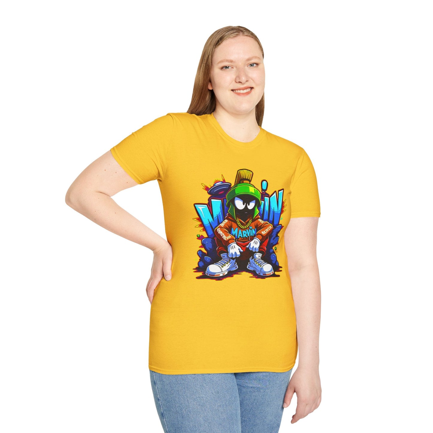 Unisex Cartoon T Shirt With Funny Animals Animation Graphic Gildan Softstyle 64000