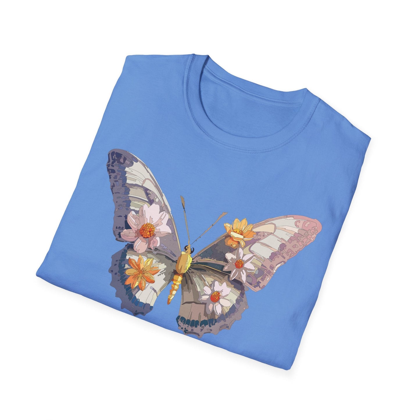 Butterfly Shirt Unisex Short Sleeve Tee Monarch Butterfly Design Gildan Softstyle 64000