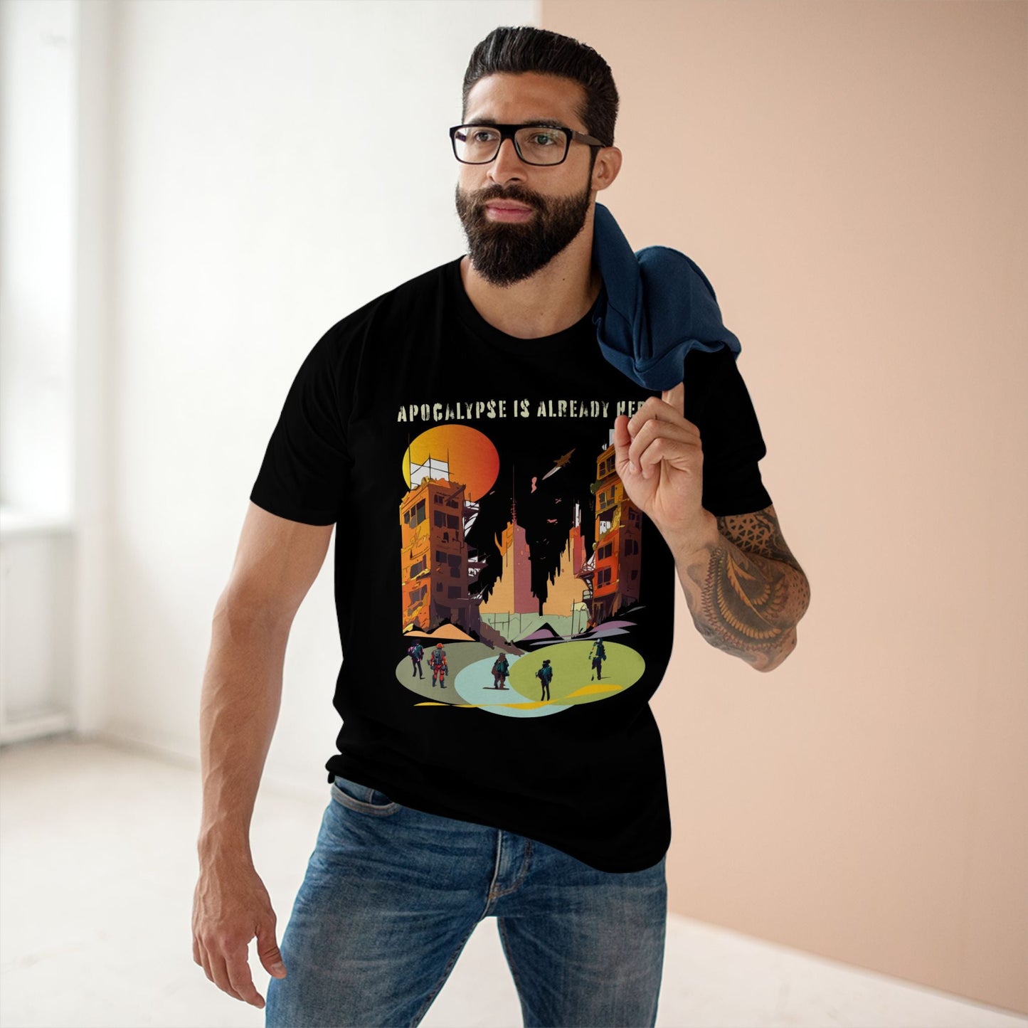 Cataclysm Doomsday Shirt Unisex Premium Cotton Tee With Original Art Design From Retro2Nova