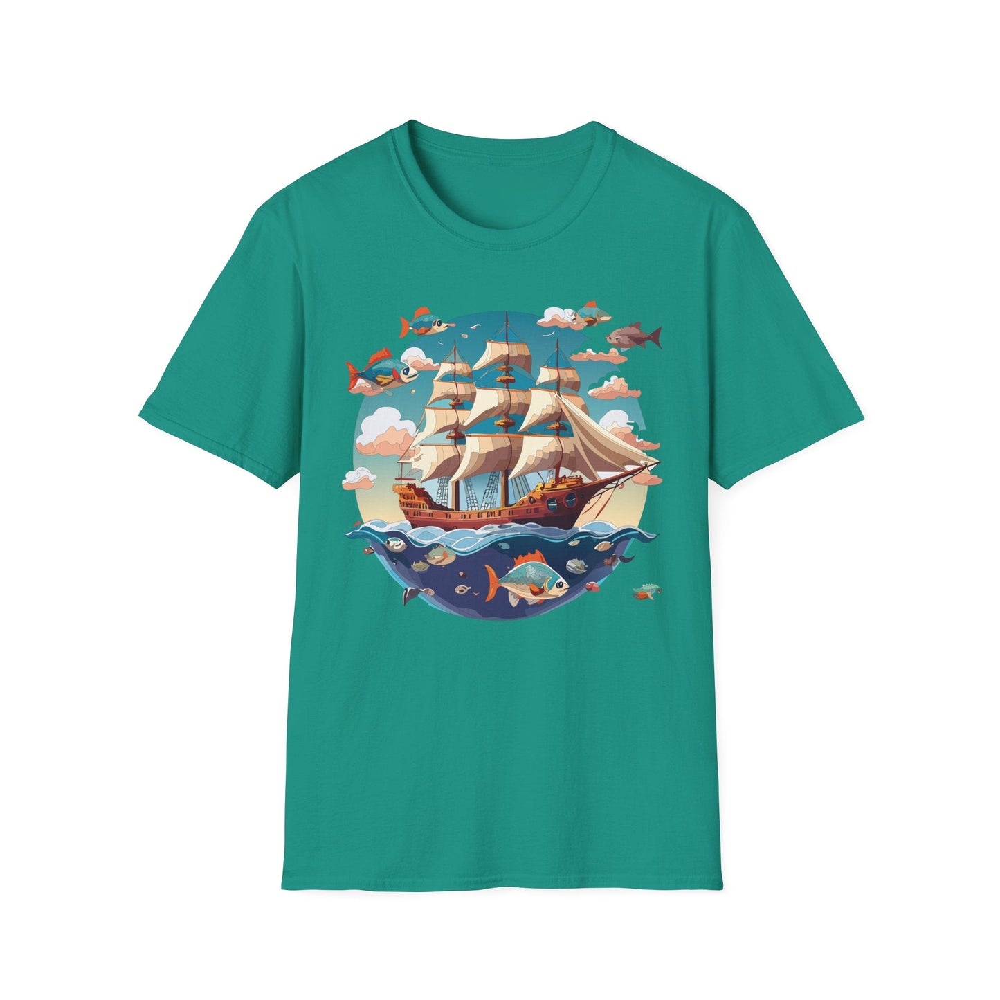 Unisex Ship T Shirts Frigate Vessel Tee By Gildan 64000 Softstyle 100 Percent Ring Spun Cotton