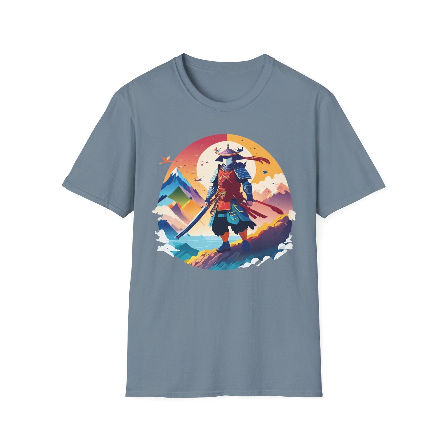 Samurai T Shirt Unisex Softstyle Gildan 64000 100 Percent Ring Spun Cotton Tee For Everyday Wear
