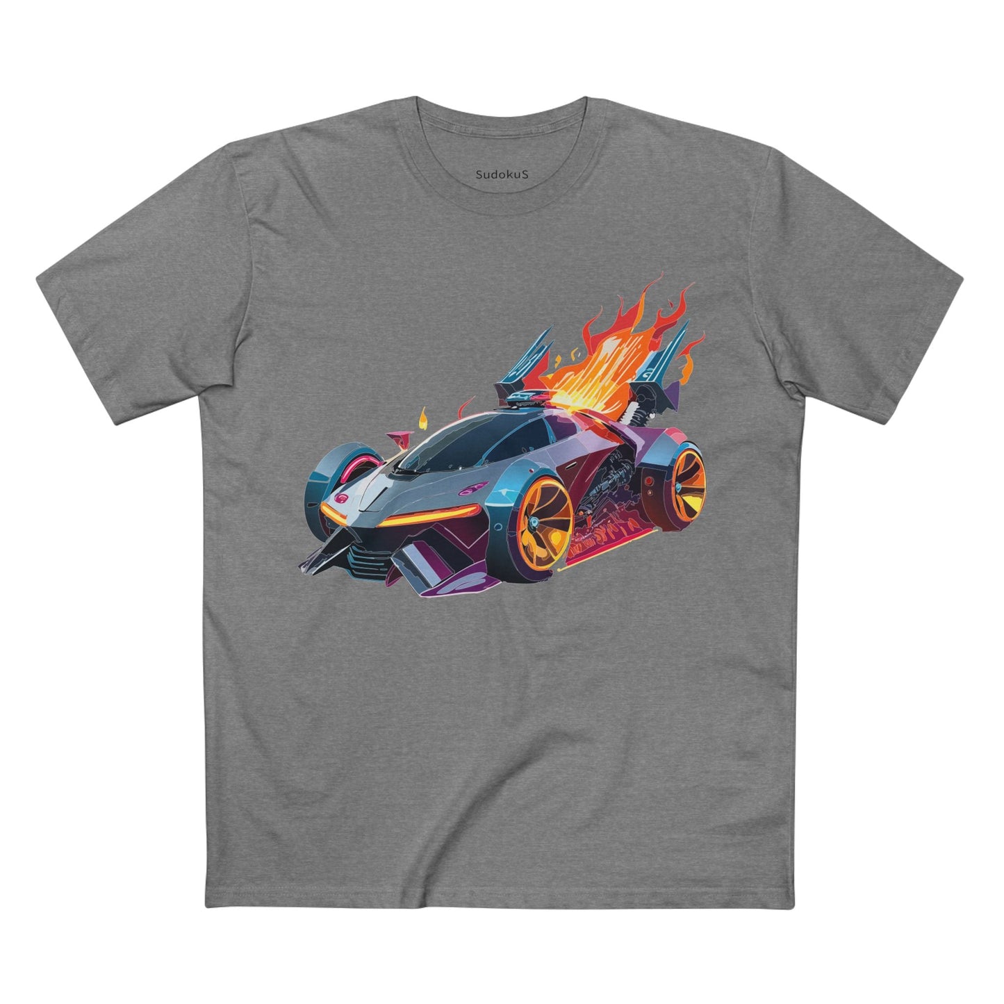Car Graphic Unisex 100 Cotton Staple Tee 2