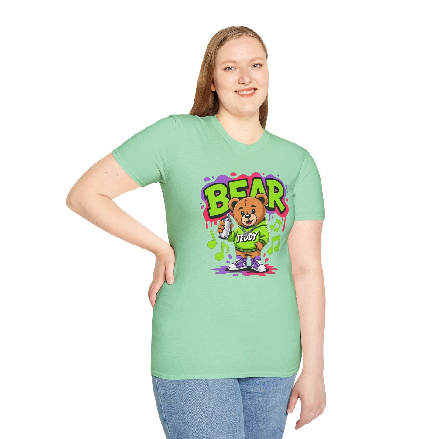 Funny Animal Cartoon T Shirt Unisex Softstyle Graphic Tee Gildan 64000 Animation Tee