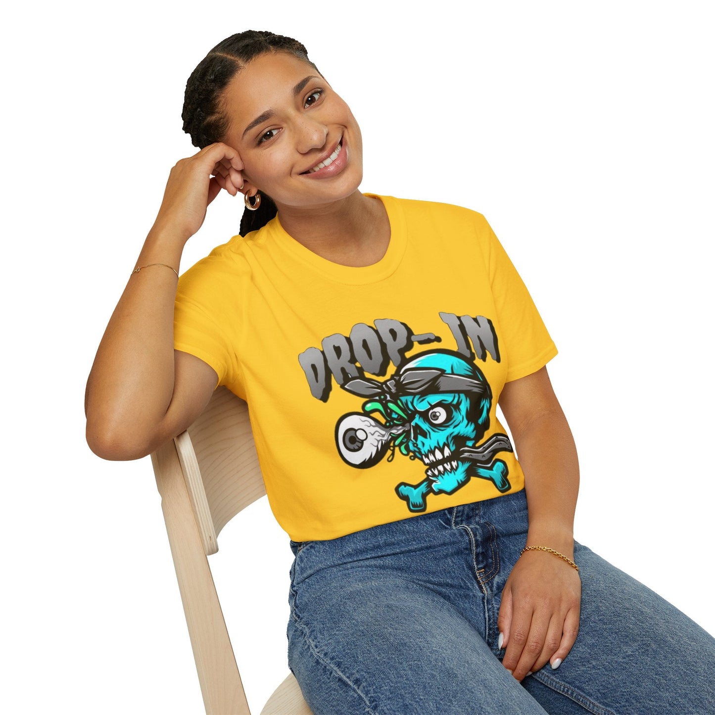 Unisex Skull T Shirt Skeleton Shirt With Skull Artwork Gildan Softstyle 64000 Cotton Tee