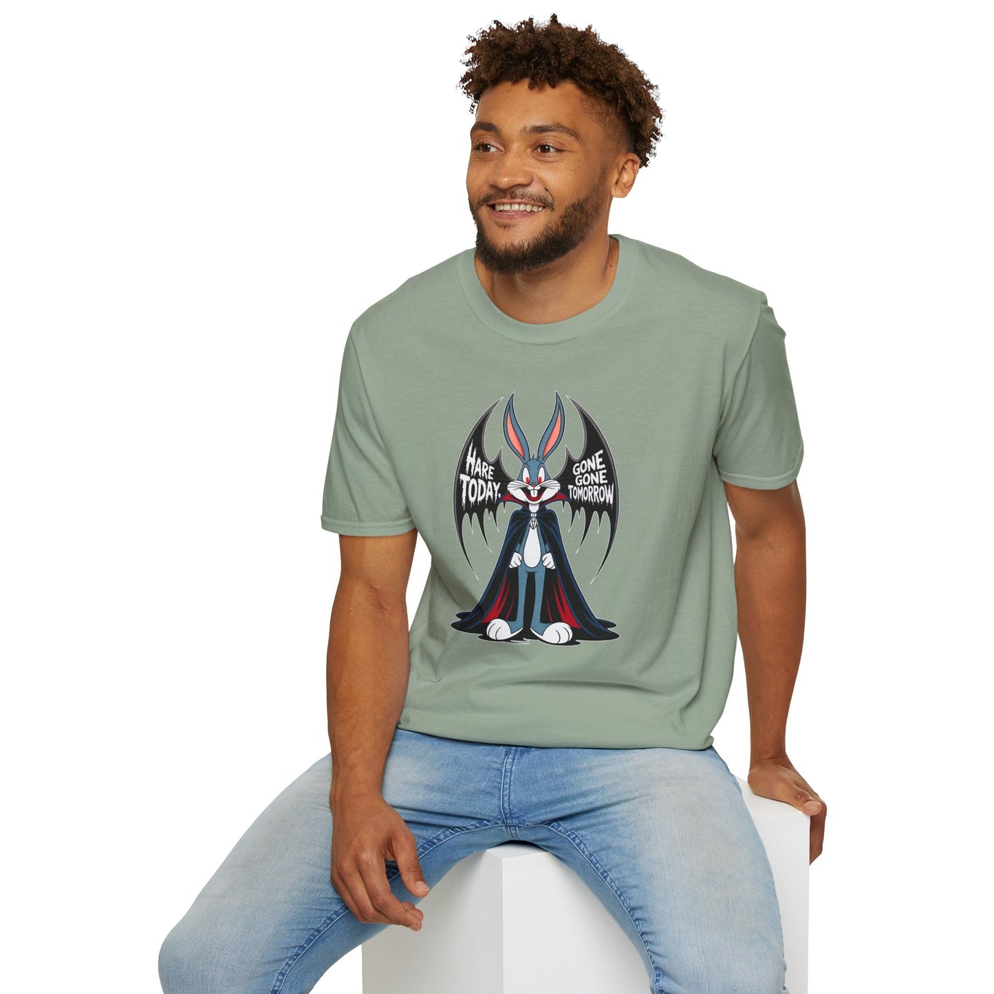 Cartoon Bunny Graphic Unisex Cotton Animal Animation Artwork Design Tee 15