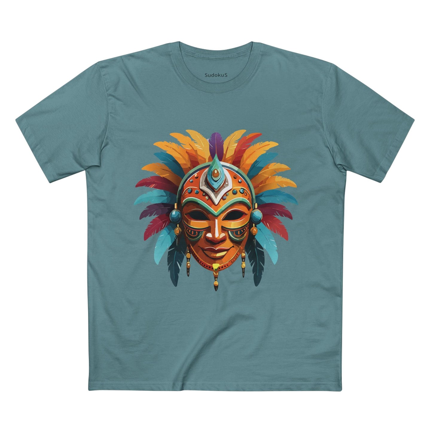 Mask Graphic Unisex 100 Cotton Staple Tee 4