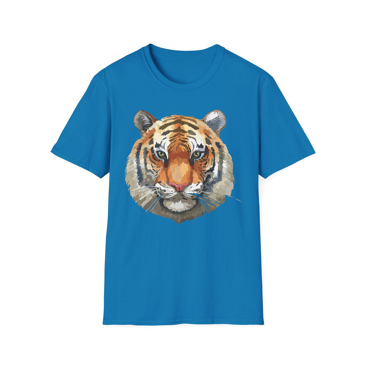 Watercolor Tiger Face T-Shirt | Wildlife Illustration, Animal Print
