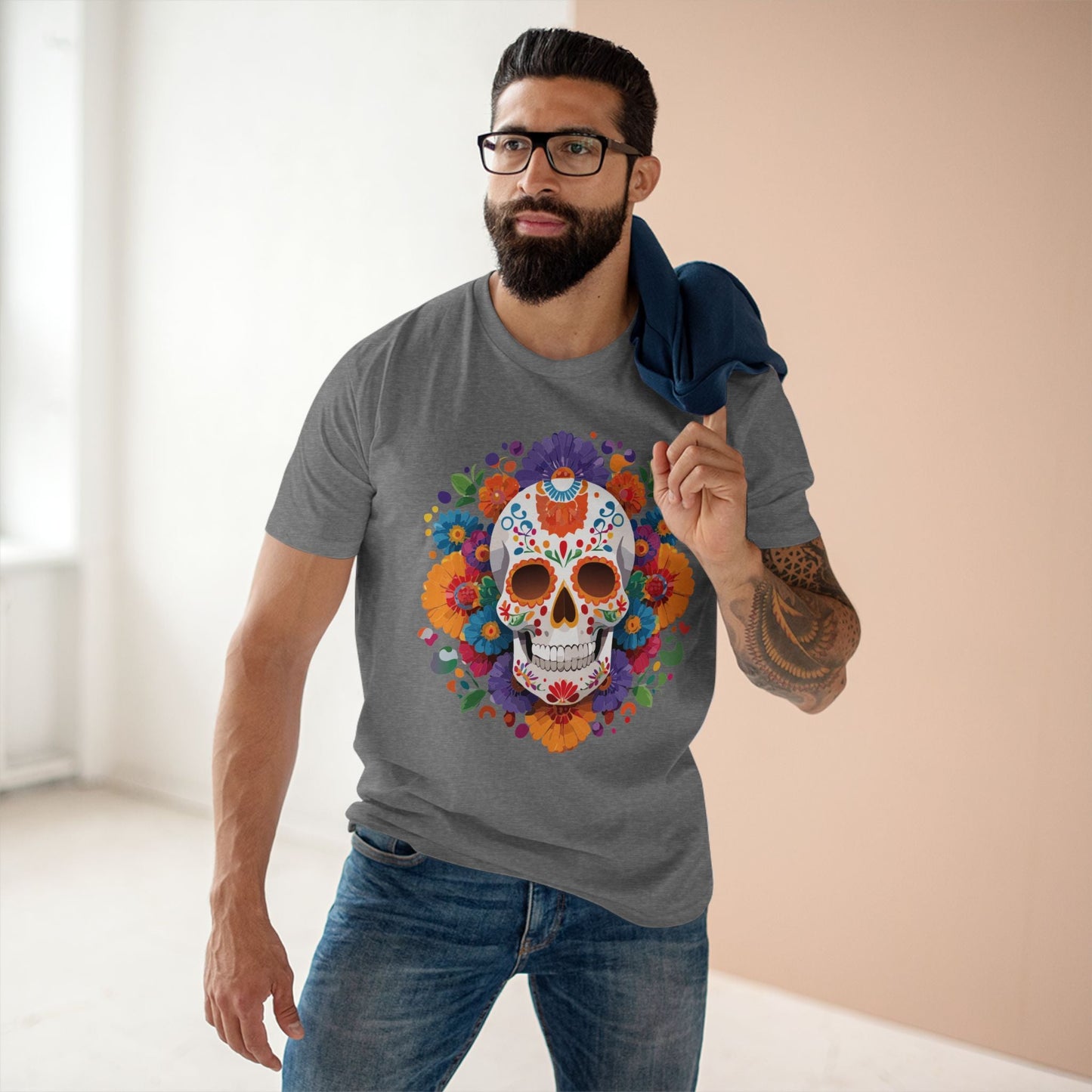 Skull Shirt Unisex Skeleton Tee Premium Cotton Art Design Original By Retro2Nova Artwork