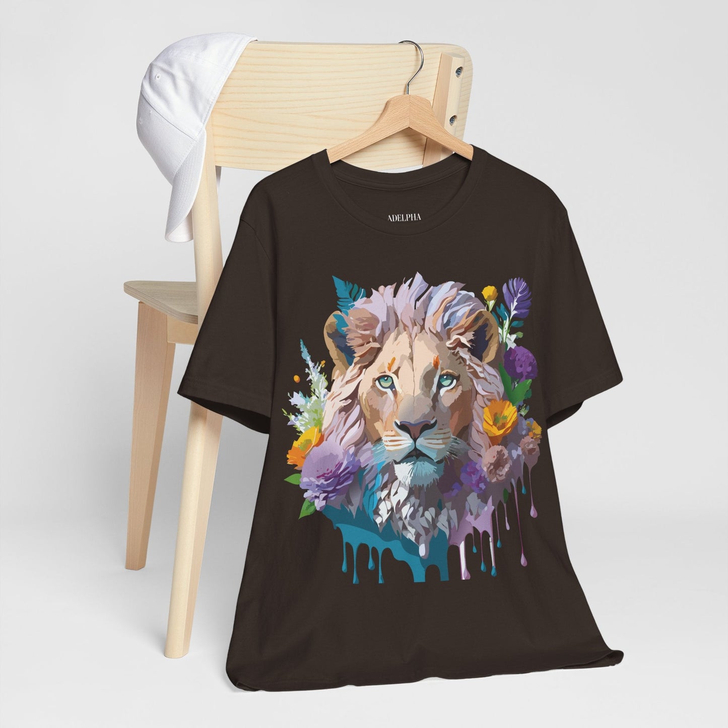 Lion Graphic Unisex 100 Cotton Vintage Animal Artwork Tee 3