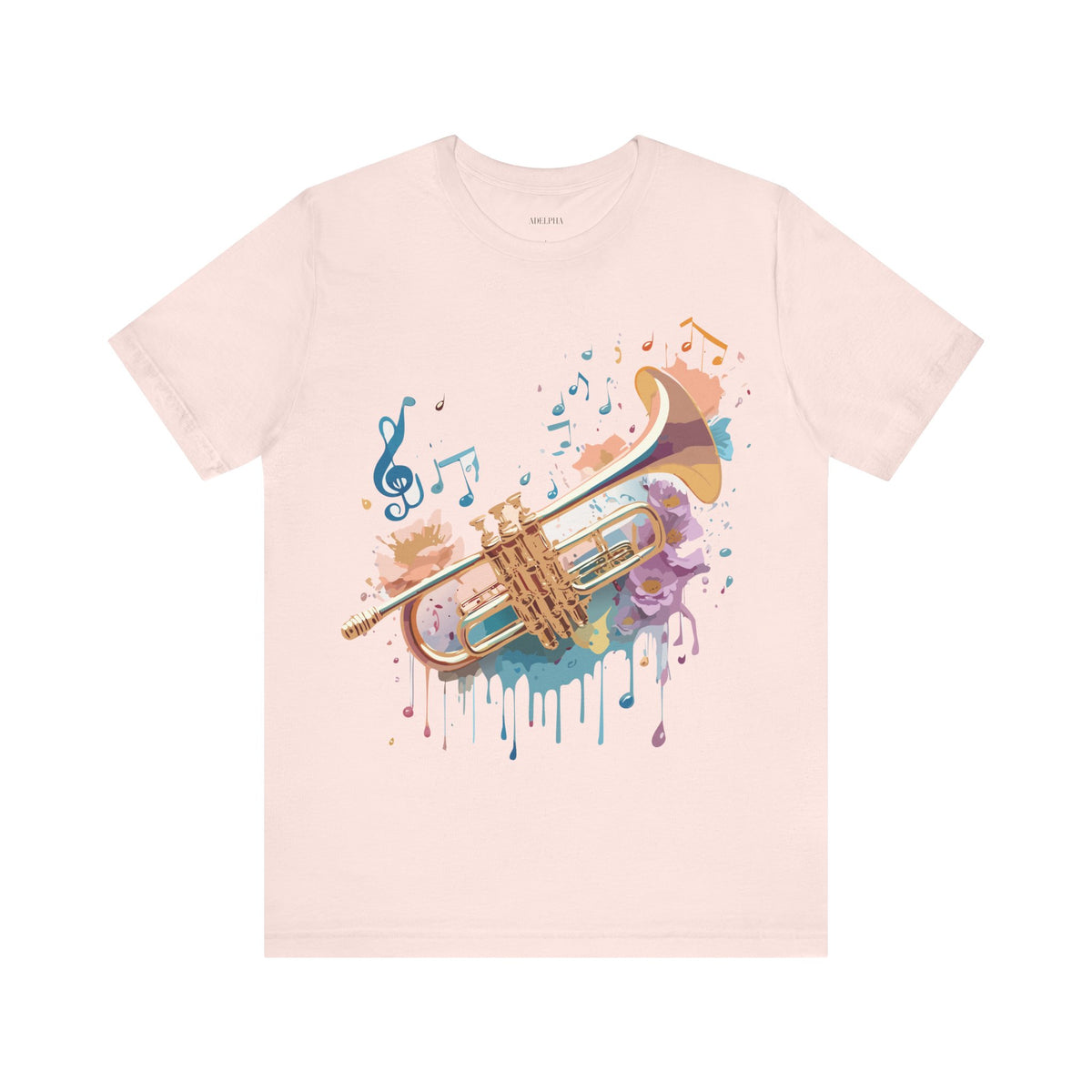 Music Graphic Unisex Cotton Bella+Canvas Tee with Art Design m165