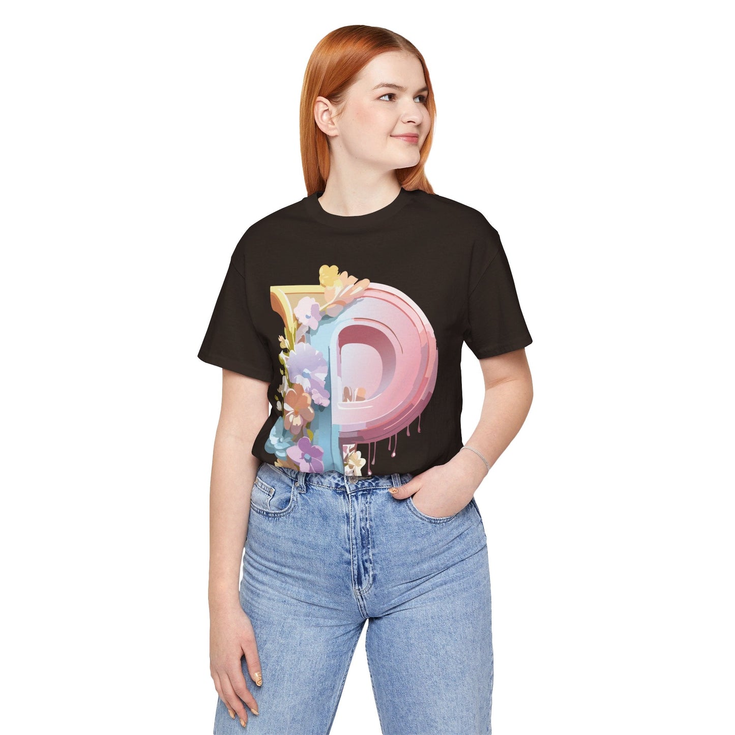 Letter P Shirt Graphic Tee Unisex Jersey Short Sleeve Adelpha Vintage Inspired Artwork