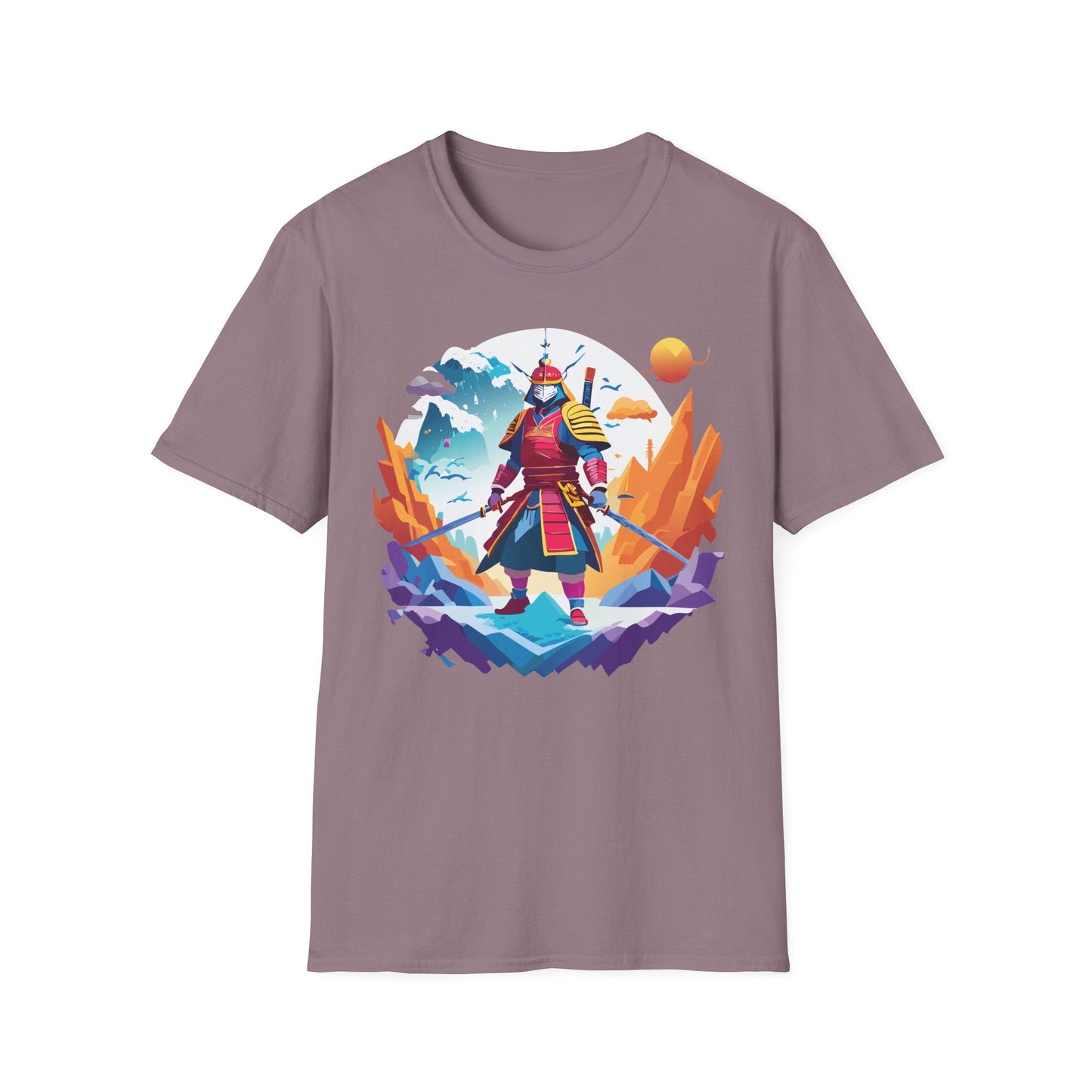 Samurai Shirt Unisex Short Sleeve T Shirt Gildan Softstyle 64000 100 Percent Ring Spun Cotton Tee