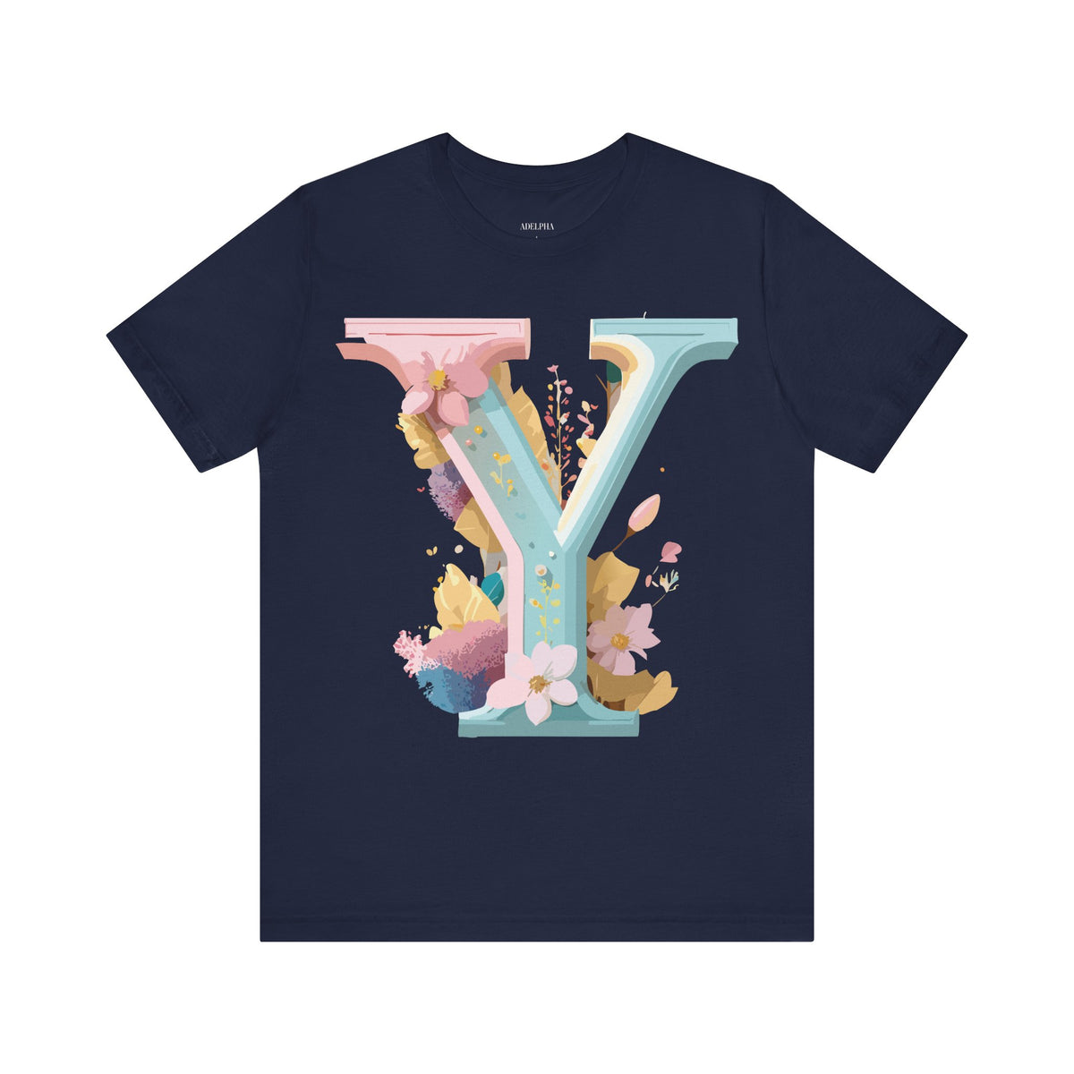 Letter Y Graphic Unisex Cotton Bella+Canvas Tee with Art Letter Design
