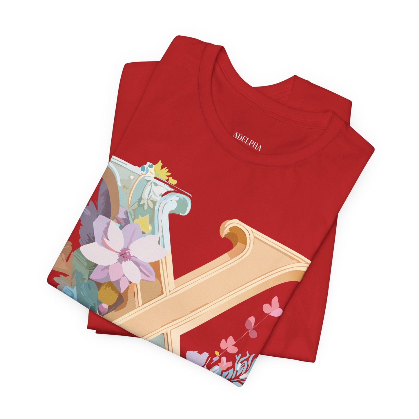 Letter X Shirt Graphic Tee Unisex Vintage Inspired Artwork By Adelpha Premium Comfort
