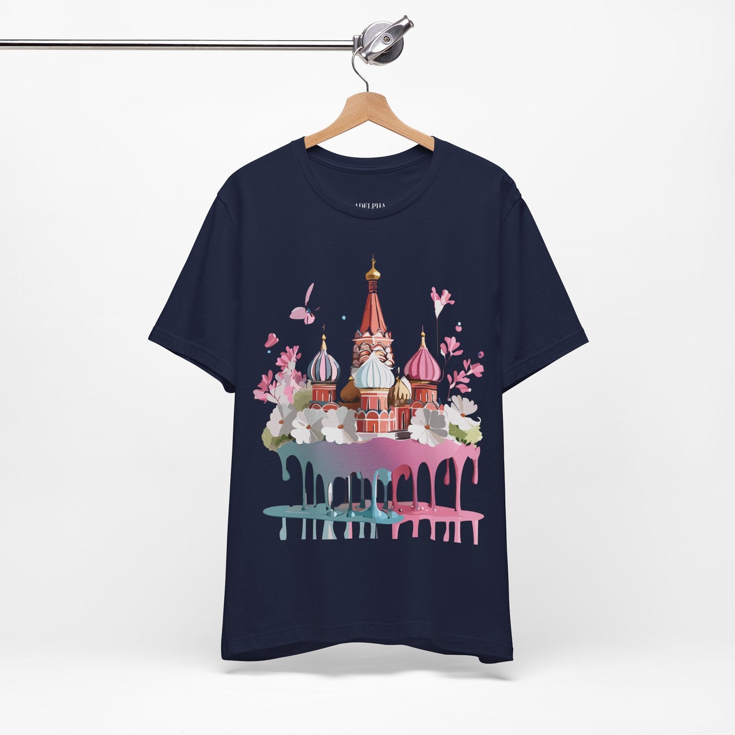 Unisex Moscow Tourist Shirt Graphic Tee By Adelpha Vintage Inspired Art For Everyday Wear