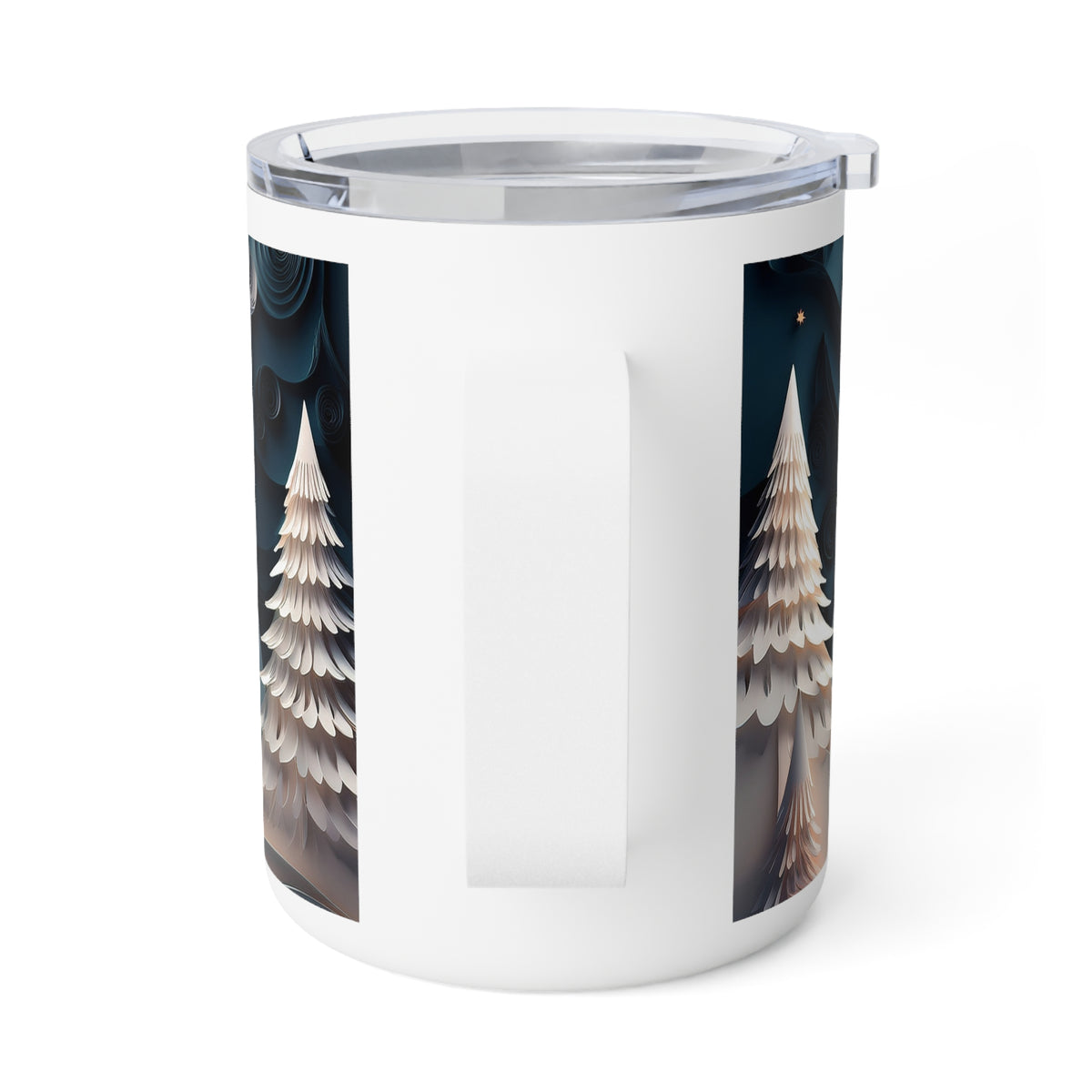 4 Art Design Insulated Coffee Mug Clear Lid 10oz Insulated Coffee Mug 10oz