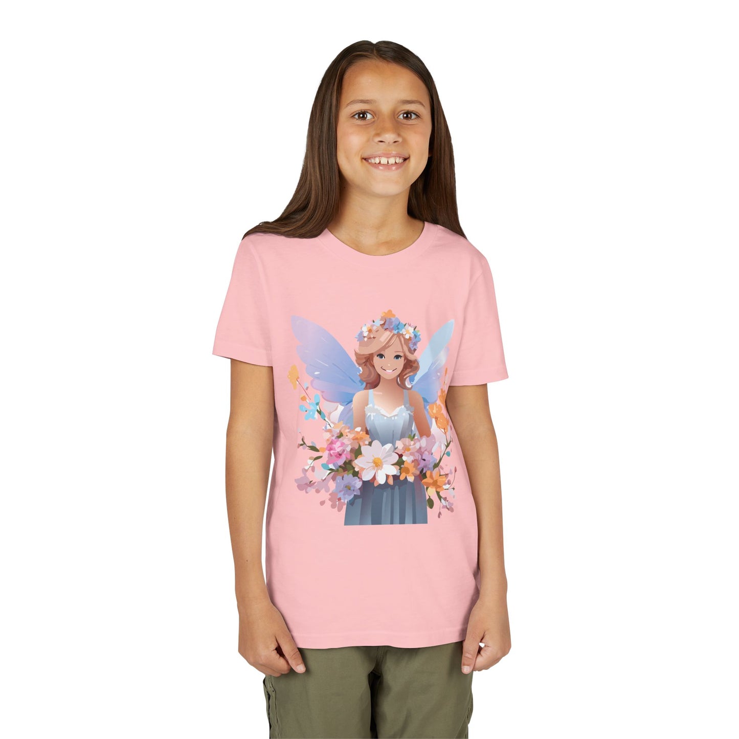 Enchanting Fairy Floral Youth Short Sleeve Tee - Perfect for Spring Celebrations (9-14)