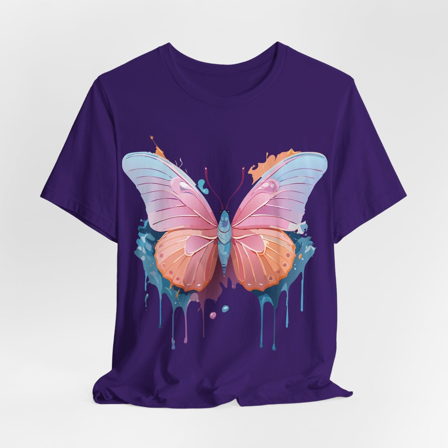 Butterfly Graphic Unisex 100 Cotton Lightweight Vintage Design Jersey Tee 88