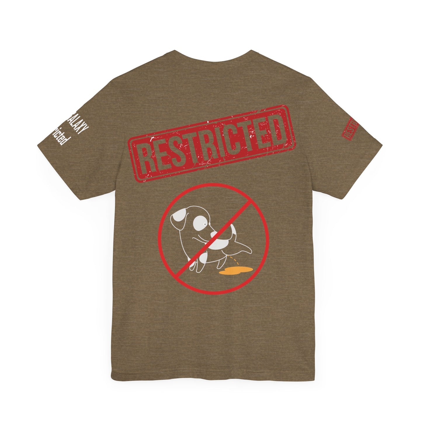 Bad Galaxy Tee Shirt With Red Stamp Made To Order 100 Percent Cotton Eco Friendly Inks USA