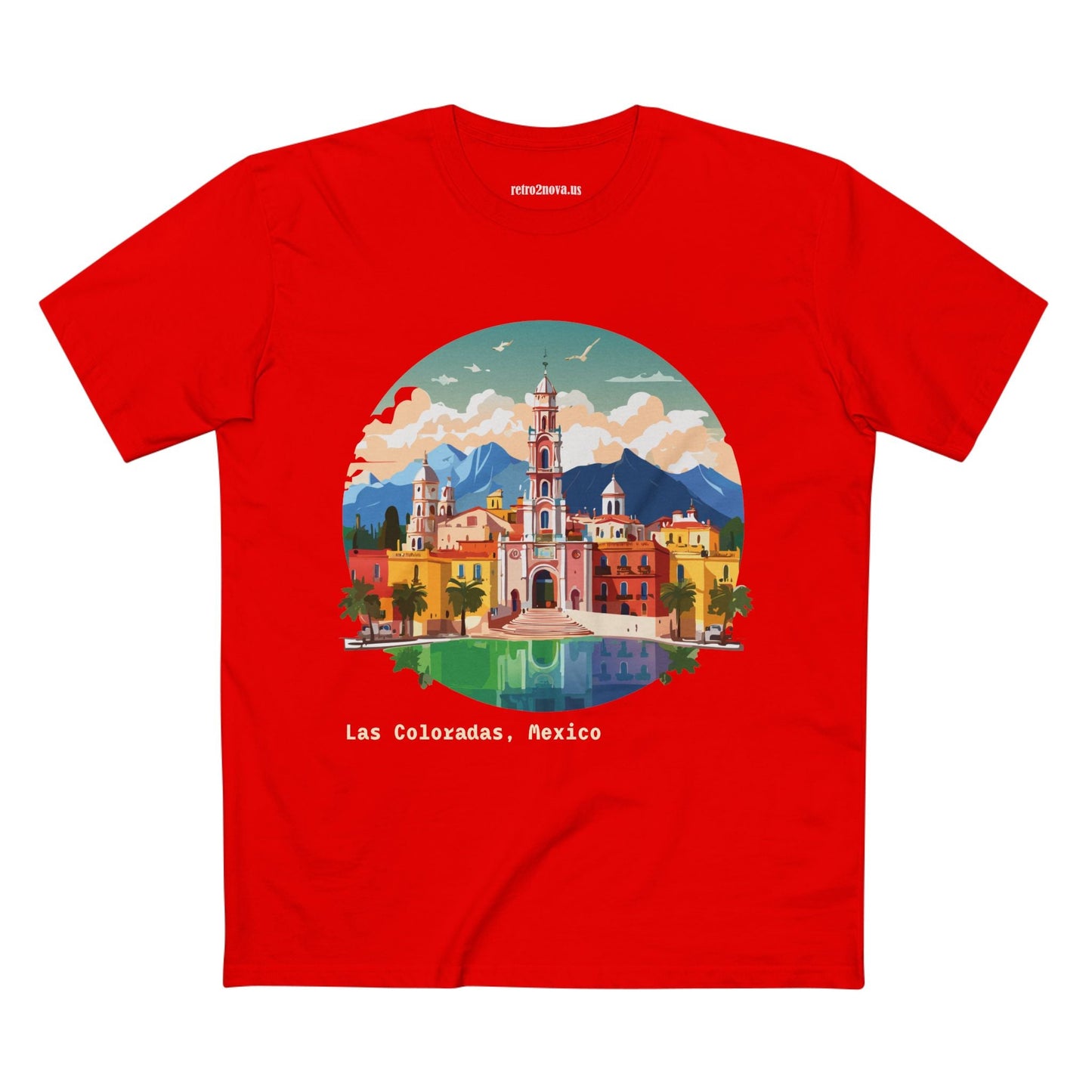 Travel Shirt for Mexico Tourists Unisex Premium Cotton Art Tee by Retro2Nova Original Art Design