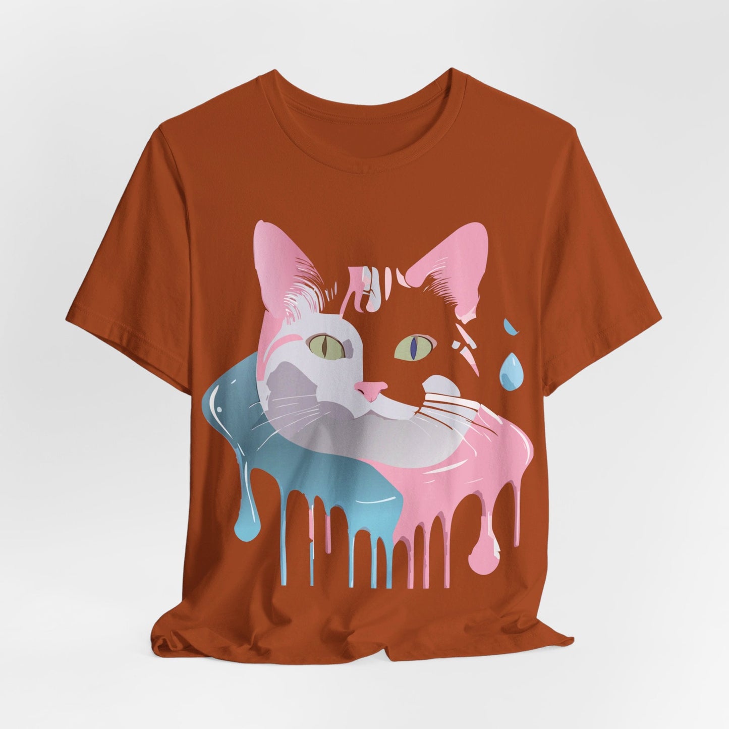 Cat Graphic Tee Unisex Short Sleeve T Shirt Adelpha Vintage Inspired Design