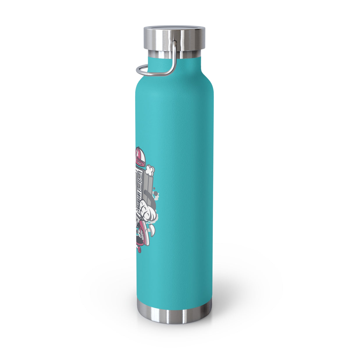 22oz Copper Insulated Water Bottle with Cartoon Design - CV41
