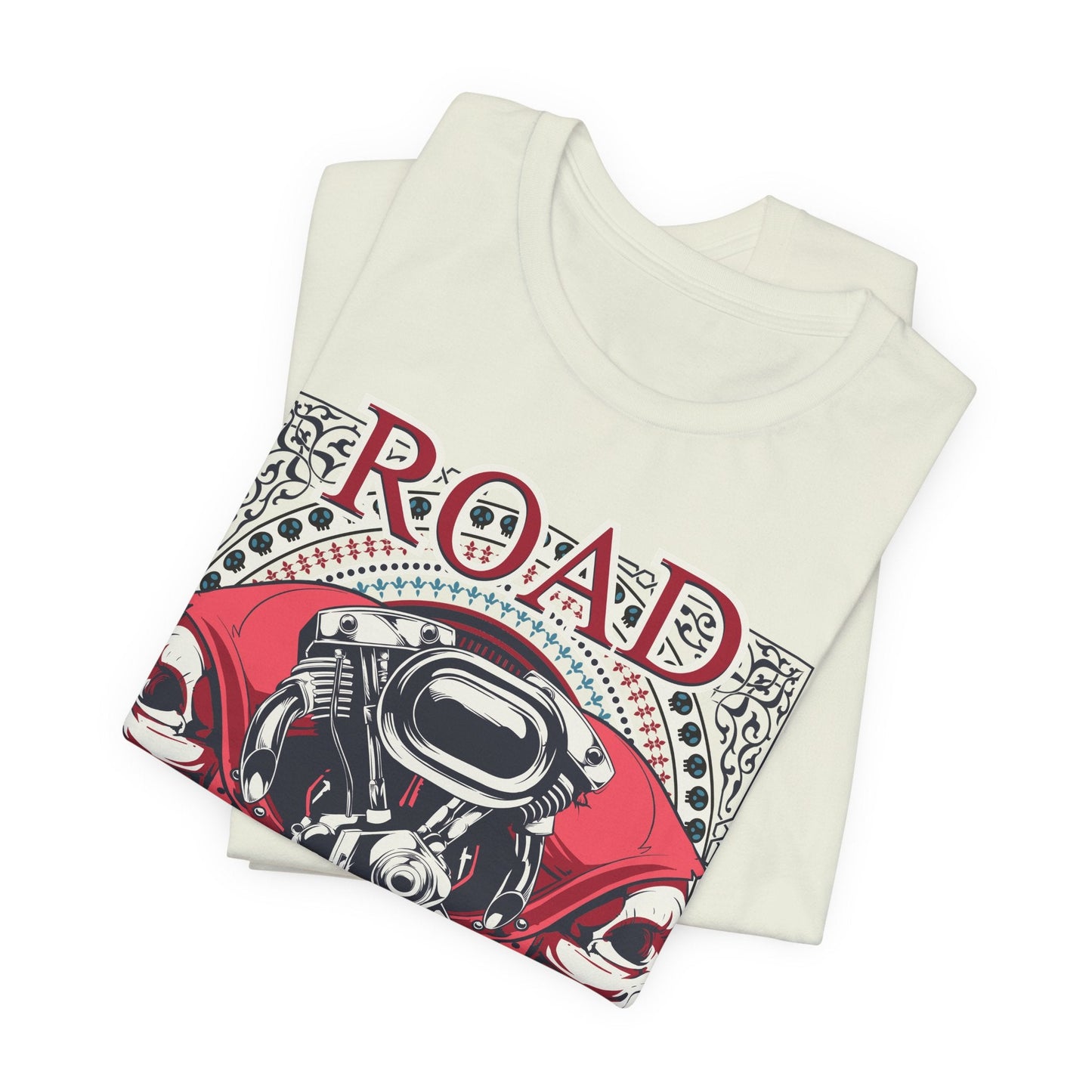 Dark Road Motorcycle Helmet Skull Tee Biker graphic t-shirt G-1