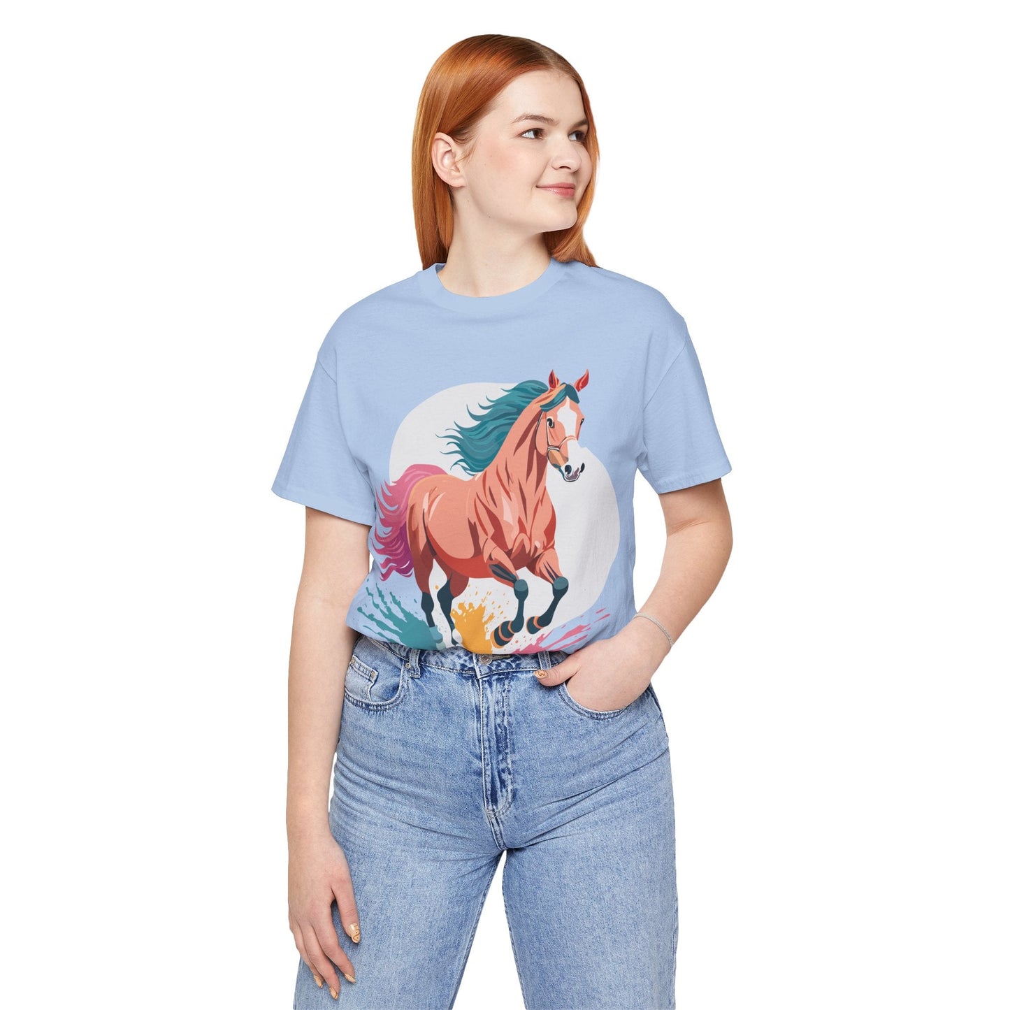 Horse Graphic Unisex 100 Cotton Vintage Animal Art T-Shirt 19